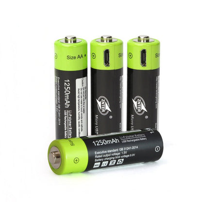 1.5V 1250mAh USB Lithium-Li-Ion Batterie